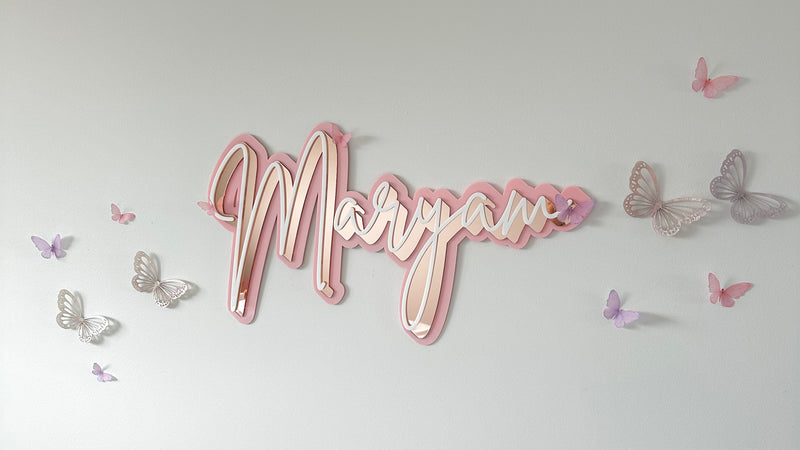 3D Butterfly Flutters - PINK - littledreamersinteriors