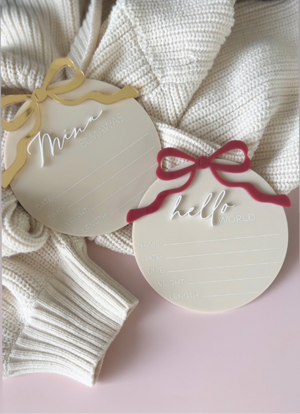 Personalised Name Baby Birth Announcement Plaque with Details – Custom Newborn Keepsake | Little Dreamers Interiors
