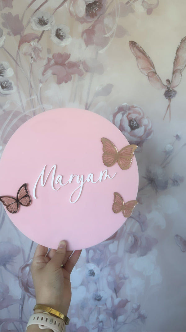 Butterfly Name Plaque 
