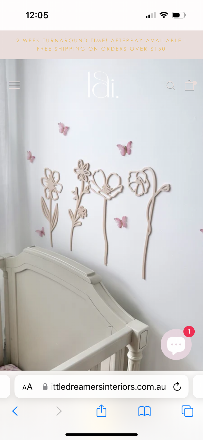 Strawberry & Cream Butterfly Flutters - littledreamersinteriors