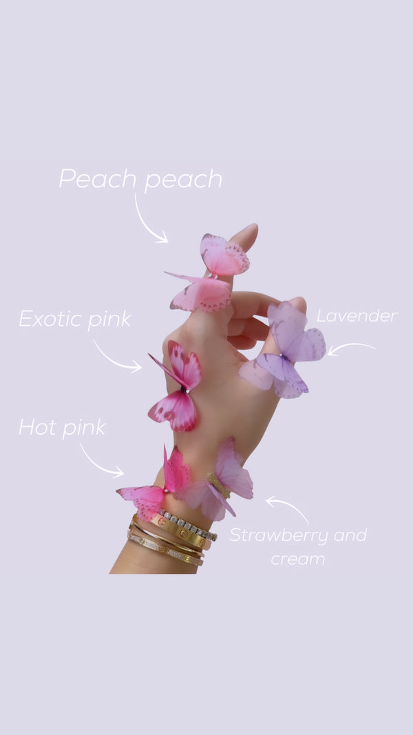 Peachy Peach Silk  Butterfly Flutters