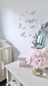 3D Butterfly Flutters - PINK - littledreamersinteriors