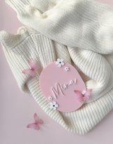 Personalised Daisy Flower Baby Announcement Plaque – Custom Name Sign | Little Dreamers Interiors