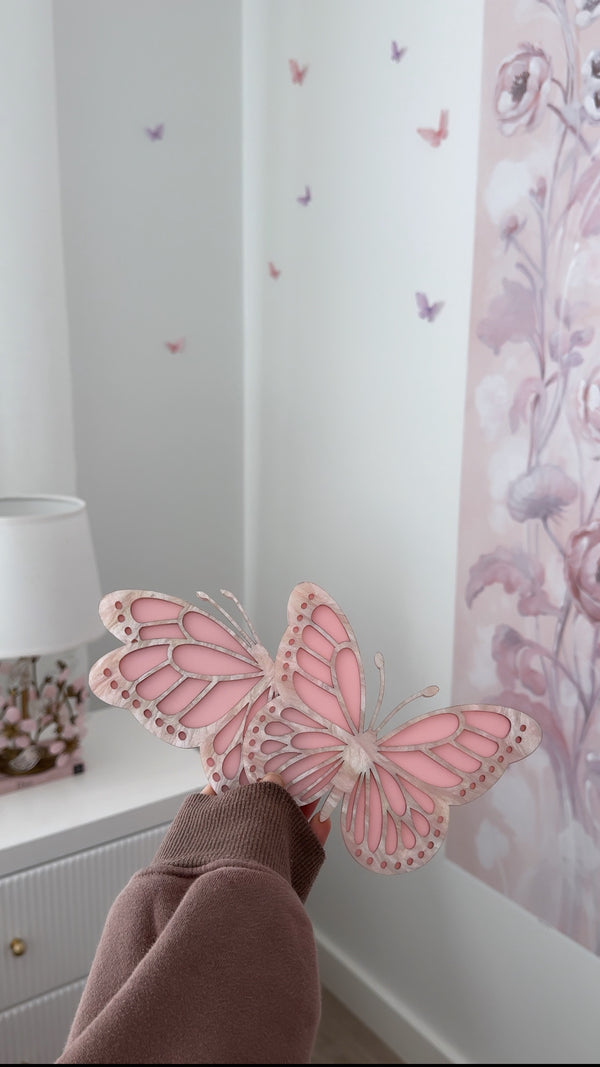 3D Pearl Layered Butterflies - littledreamersinteriors