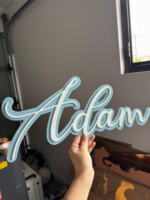 Double Layer Name Plaque - littledreamersinteriors