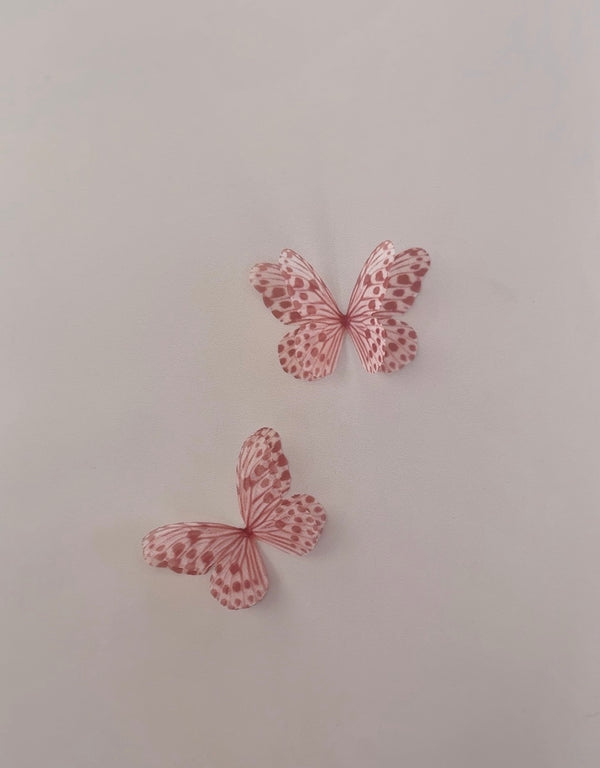 Blush Polka Silk Butterfly Flutters - littledreamersinteriors