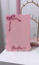 Personalised Acrylic Affirmation Plaque