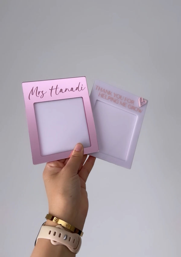Personalised Sticky Note Holder- Teachers Gift - littledreamersinteriors