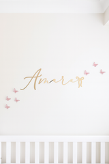 Acrylic Bow Name Script - littledreamersinteriors