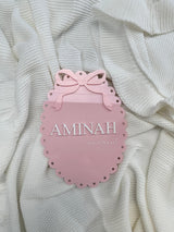 Vintage Bow Birth Announcement Plaque