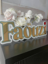 Retro Triple Layer Name plaque
