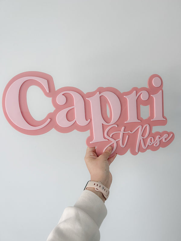 Double Layer Name Plaque | Two Names 
