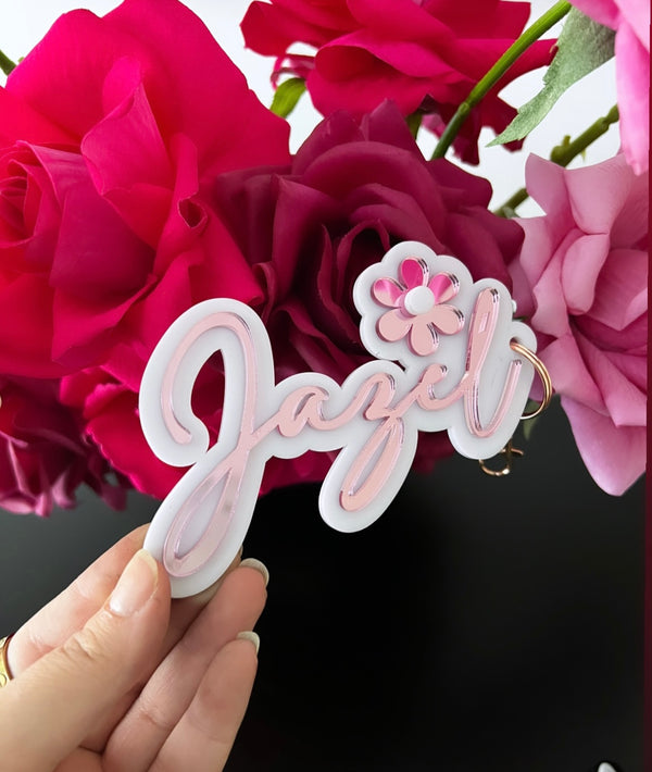 Double Layer 3D Key Ring 