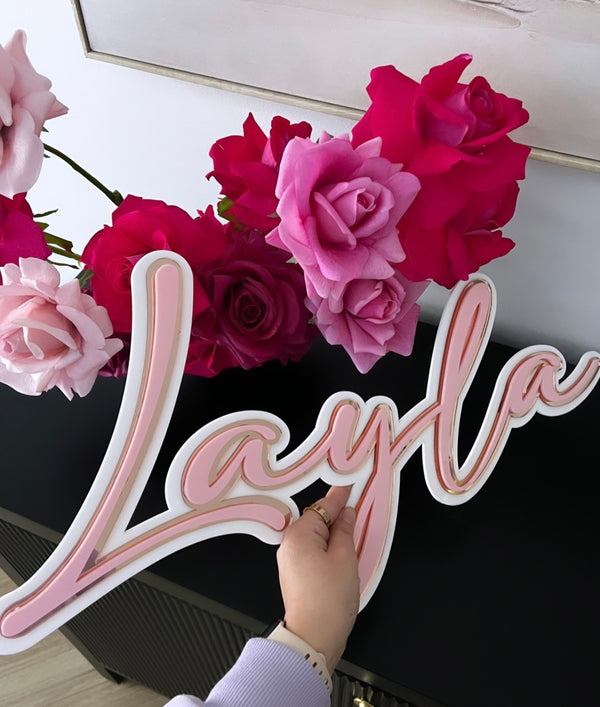 Triple Layer Name Plaque 