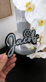 Double Layer 3D Key Ring 