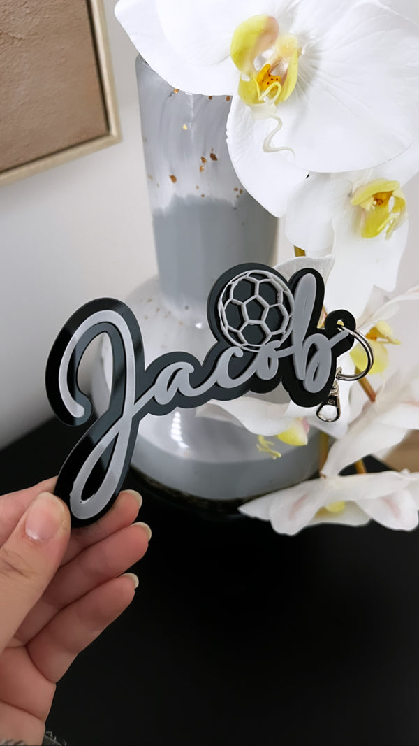 Double Layer 3D Key Ring 