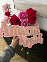 Double Layer Name Plaque | Two Names 