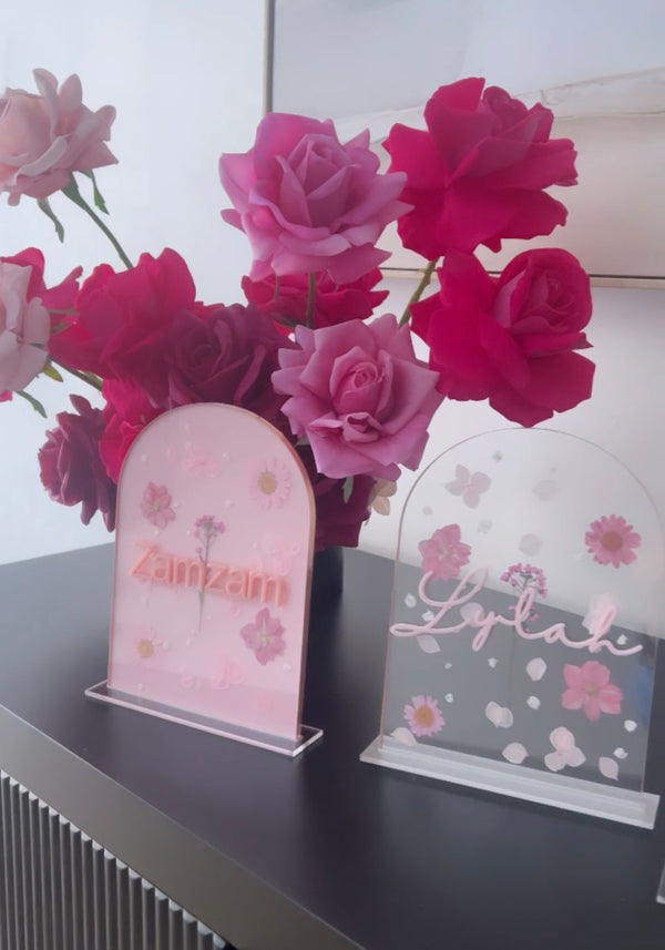 Personalised Pressed Flower Arch - littledreamersinteriors