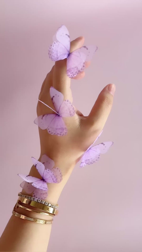 Lavender Silk Butterfly Flutters