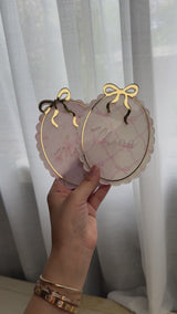 Personalised Vintage Bow announcement plaque