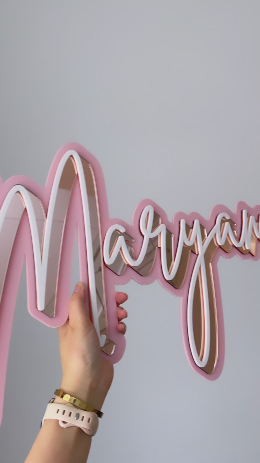 Shadow Triple Layer Name Plaque
