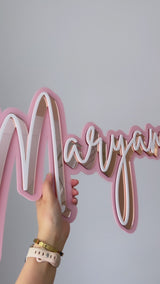 Shadow Triple Layer Name Plaque