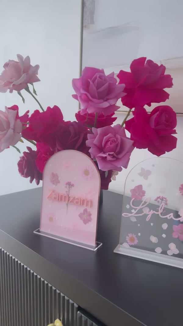 Personalised Pressed Flower Arch