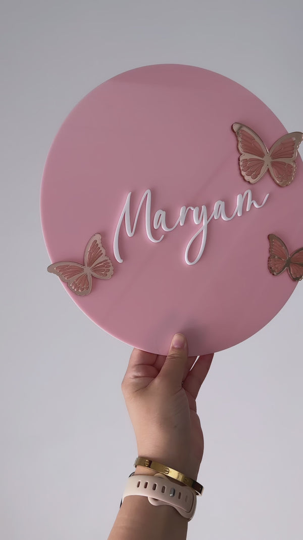 Butterfly Name Plaque 