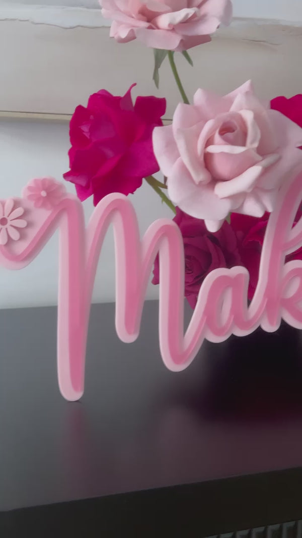 Daisy Flower Name Plaque 