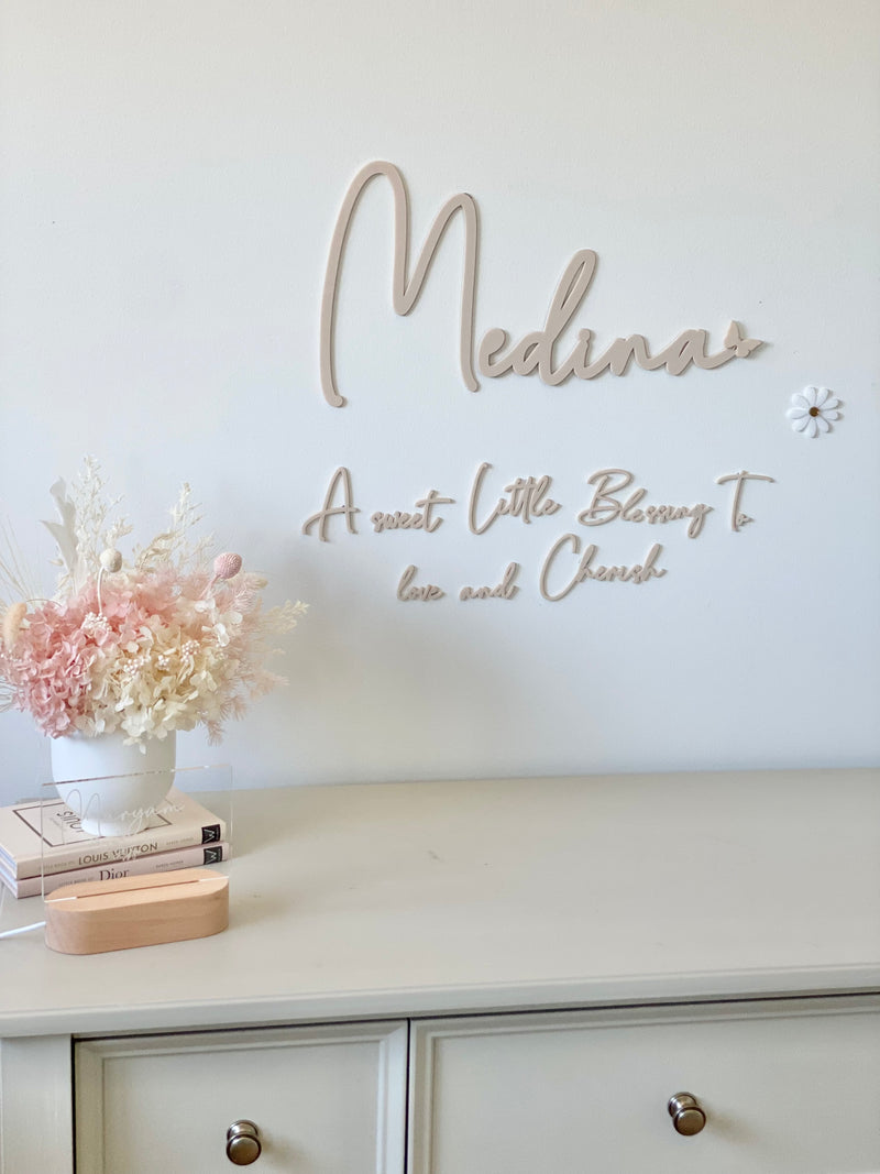 Custom script max 9 words - littledreamersinteriors