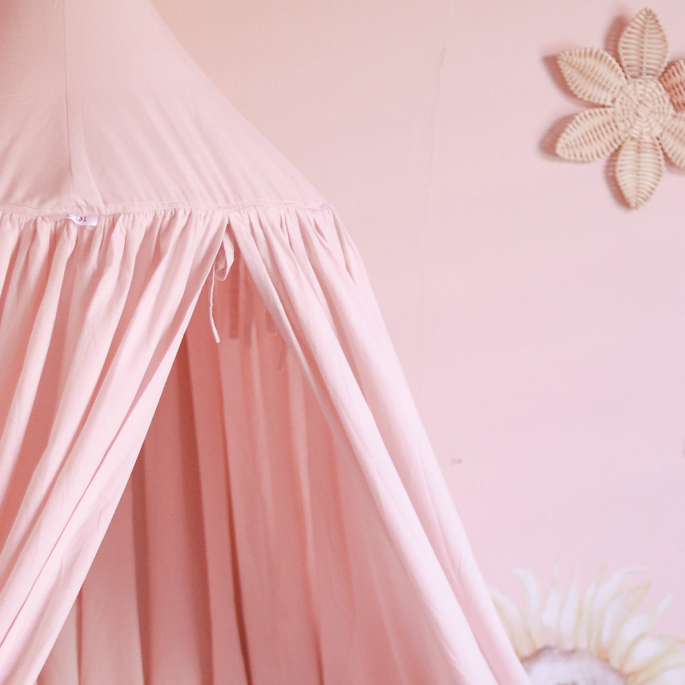 Organic Cotton Canopy - Light Peach/Pink – littledreamersinteriors