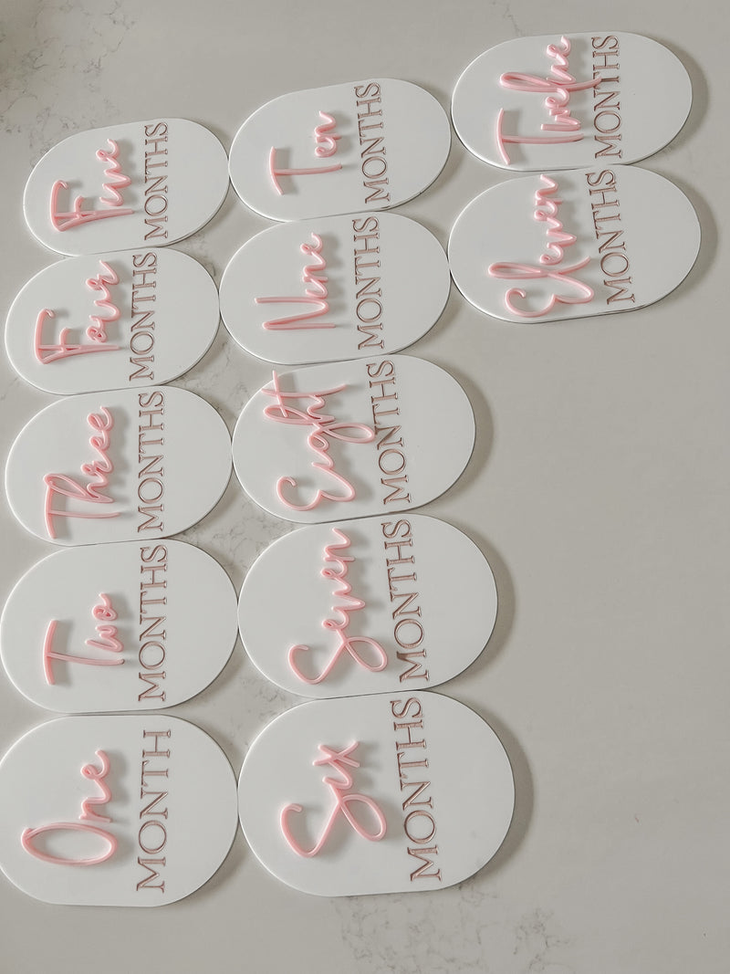 Oval Milestone plaques / 12pk - littledreamersinteriors
