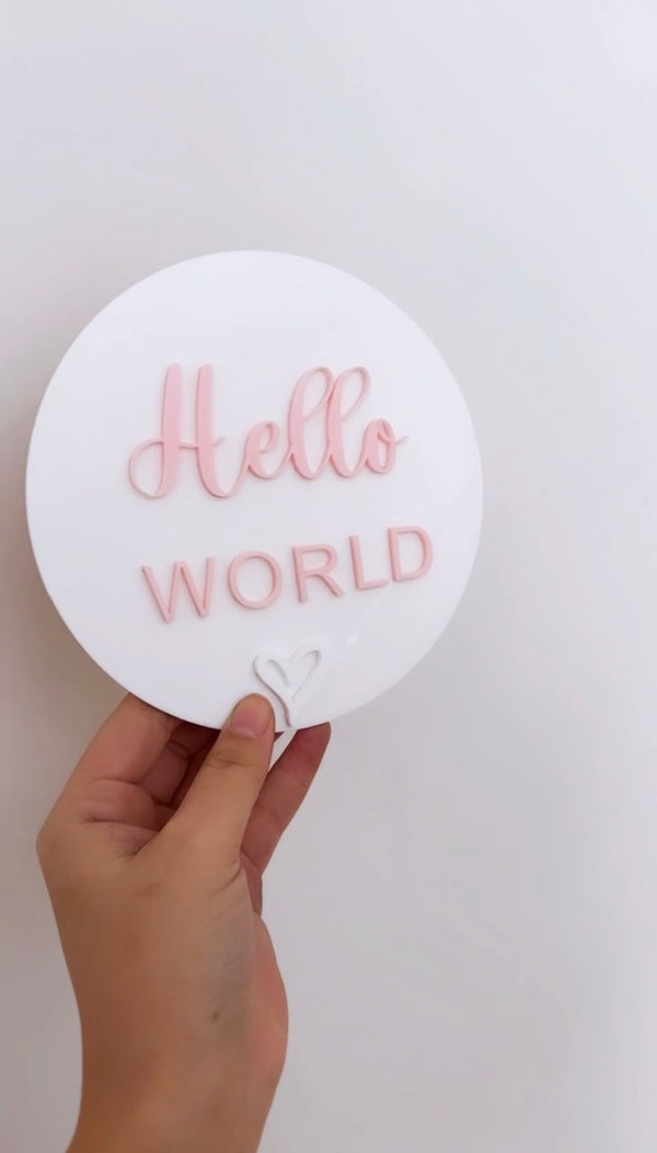 Hello World Disc - littledreamersinteriors