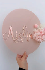 Dried Floral Name Plaque 