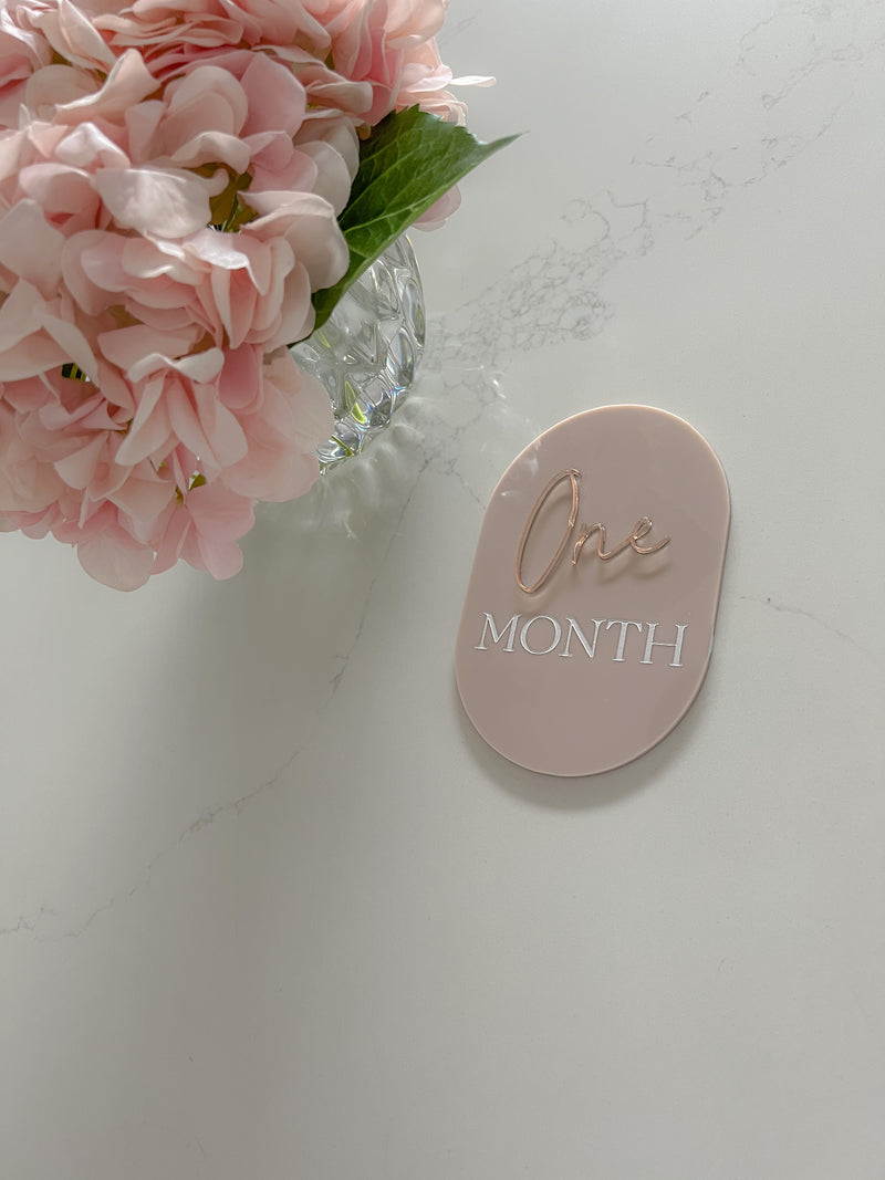 Oval Milestone plaques / 12pk - littledreamersinteriors
