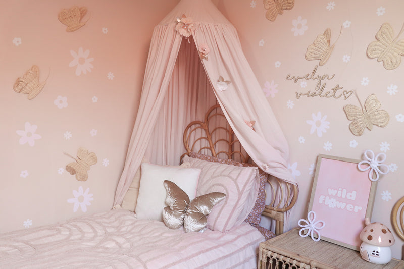 Organic Cotton Canopy Light Peach/Pink – littledreamersinteriors