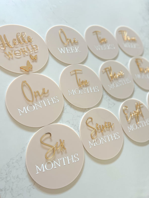Round Milestone Discs PK12 - littledreamersinteriors