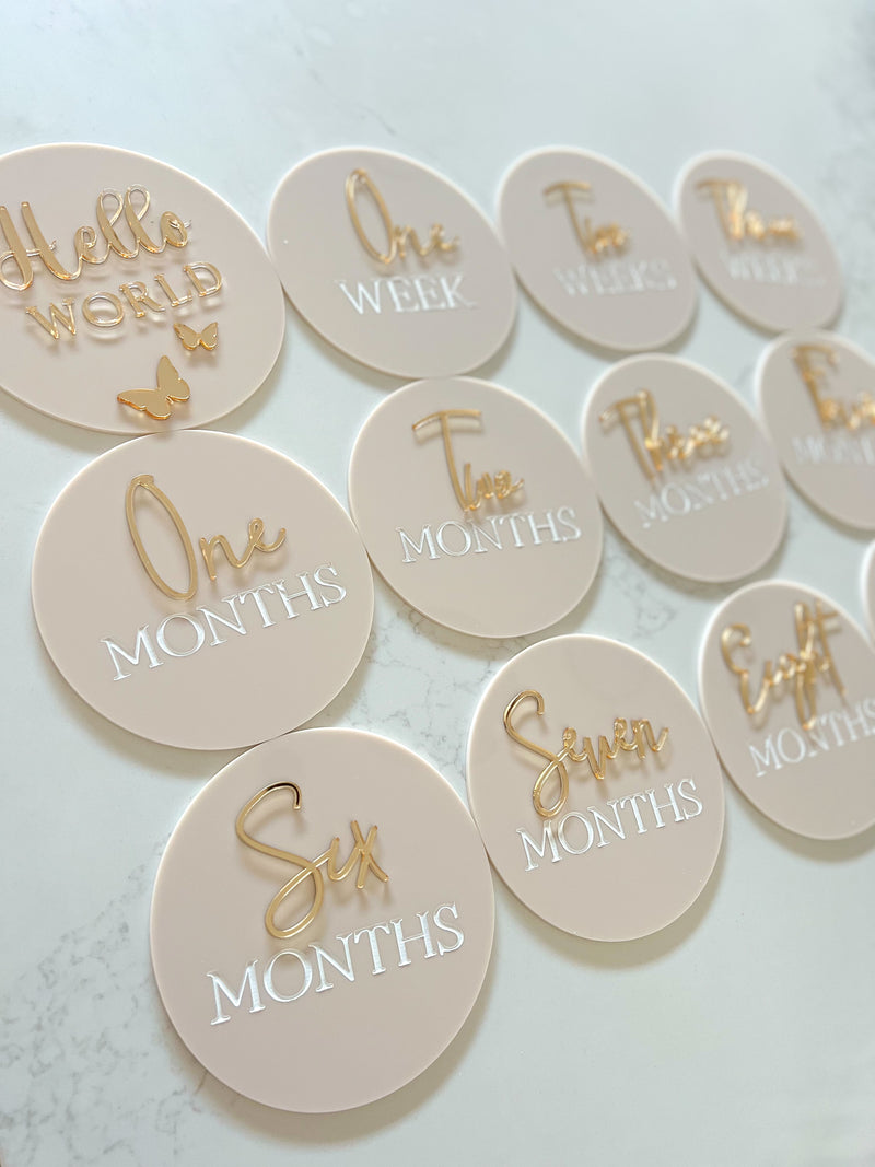 Round Milestone Discs PK12 - littledreamersinteriors