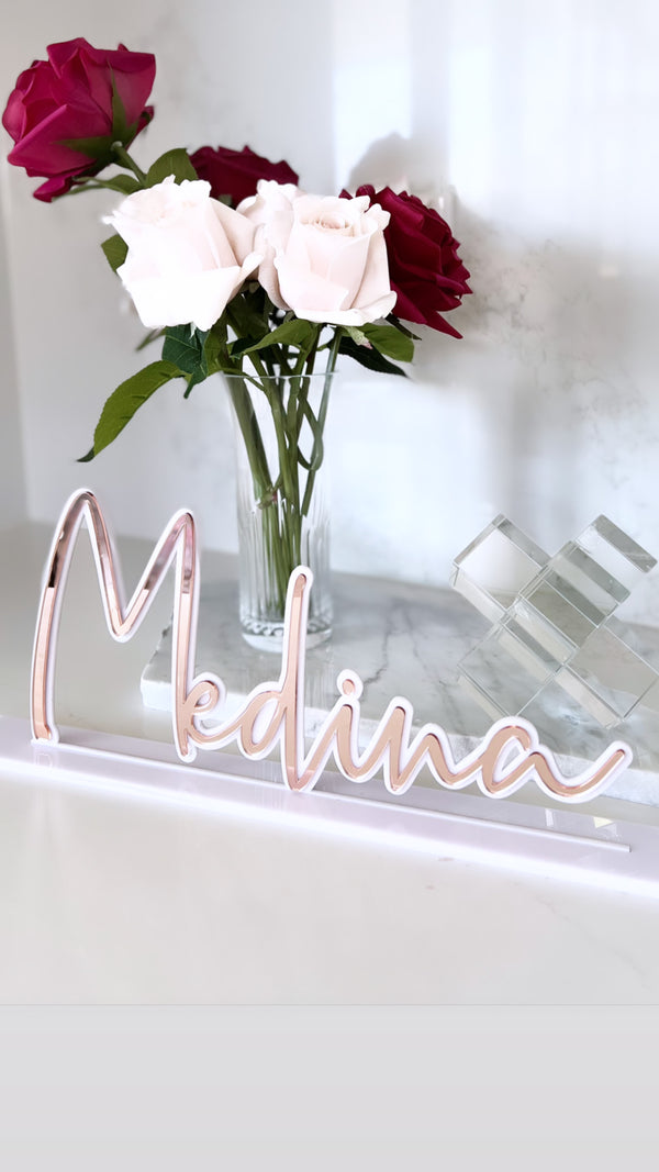 Freestanding layered name sign - littledreamersinteriors