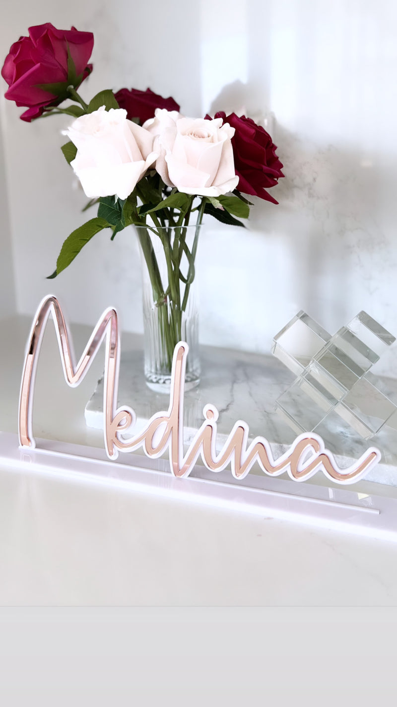 Freestanding layered name sign - littledreamersinteriors