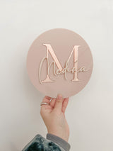 Round Initial / Name plaque - littledreamersinteriors