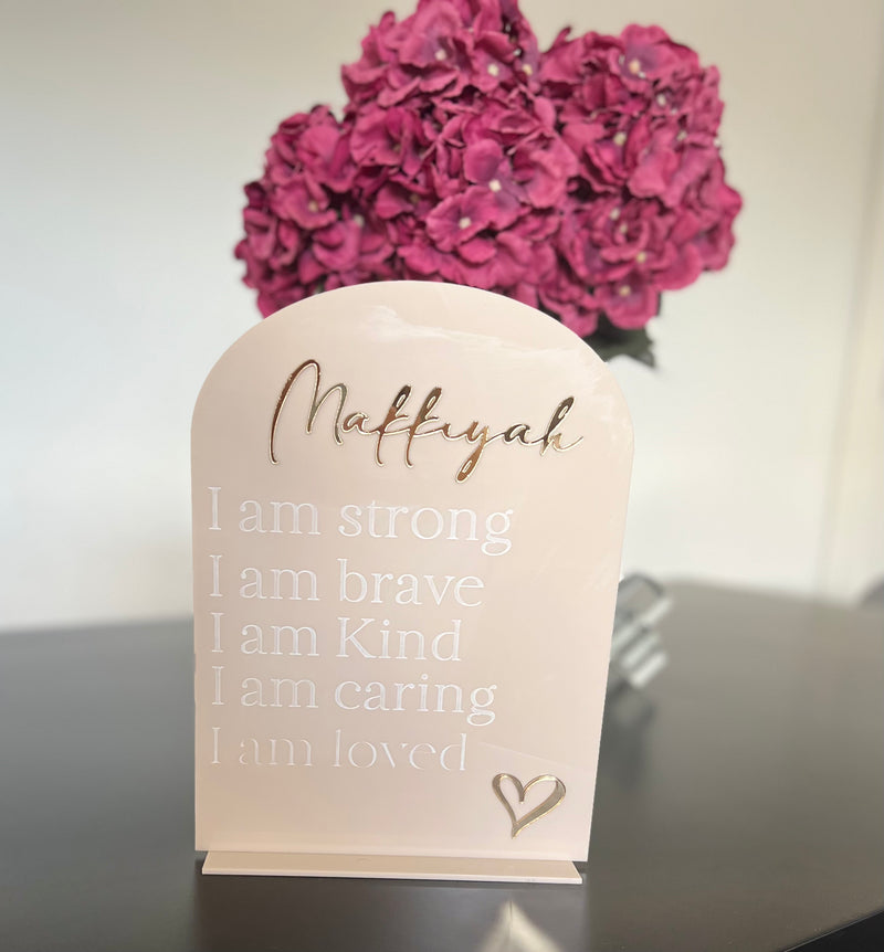 Personalised Affirmation stand - littledreamersinteriors