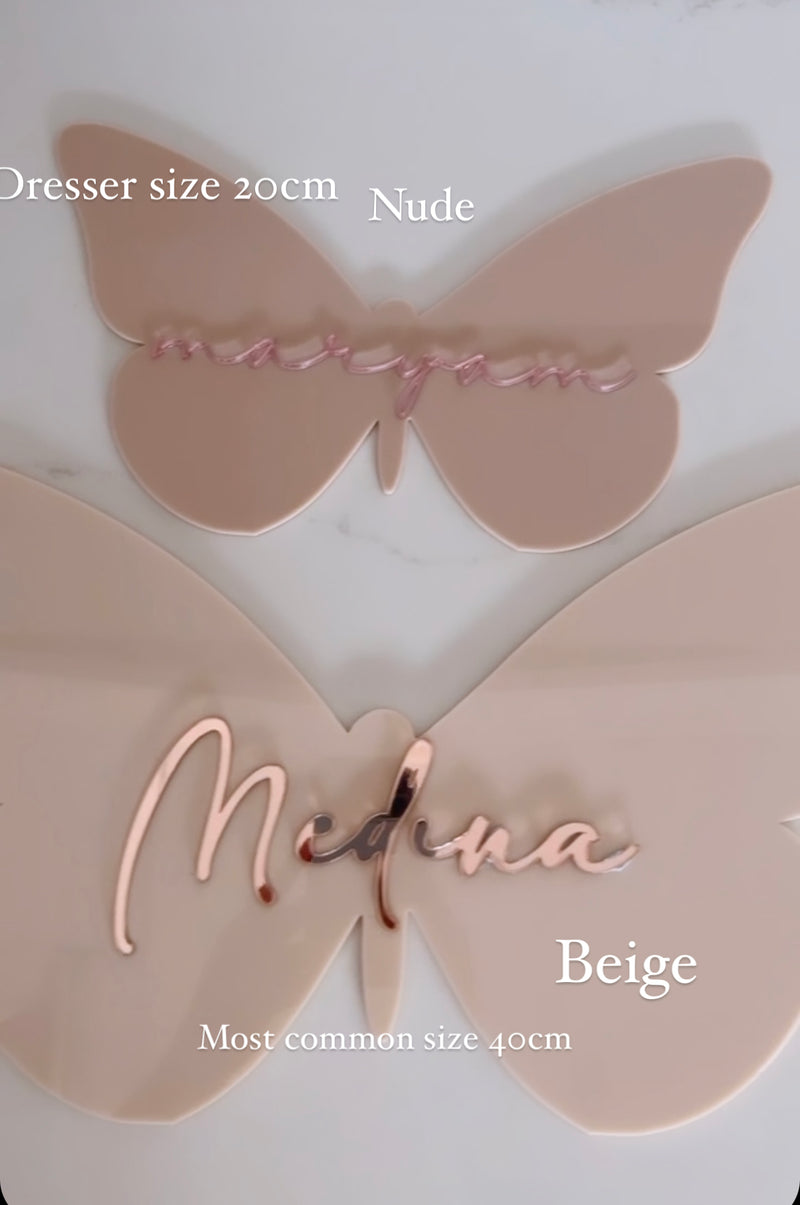 Butterfly Name Plaque - littledreamersinteriors