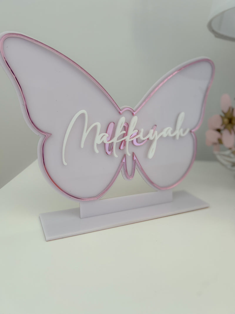Butterfly Name Stand Plaque 