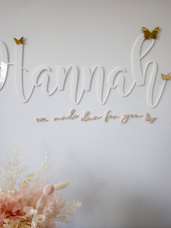 We Made Dua For You Wall Script - littledreamersinteriors