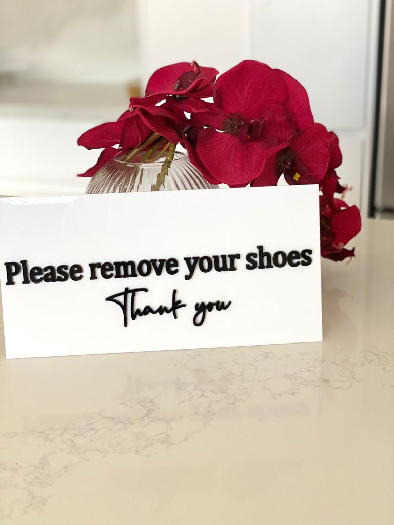 Please Remove Your Shoes Sign - littledreamersinteriors