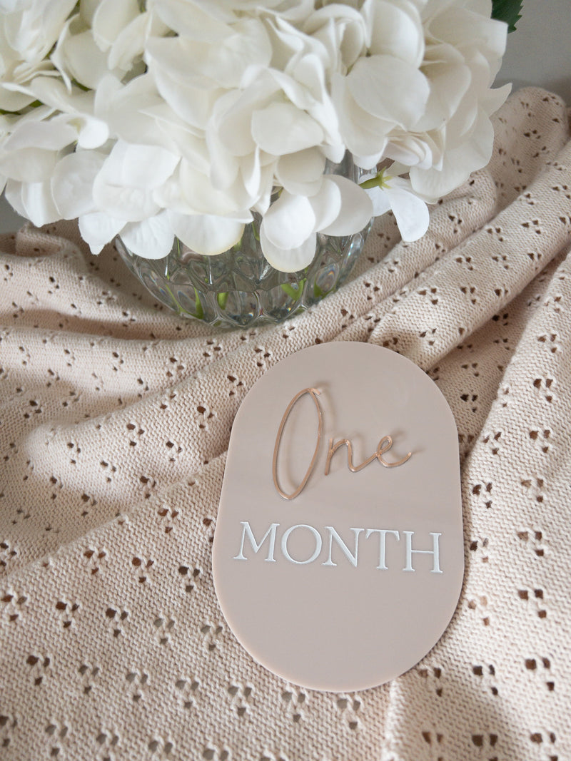 Oval Milestone plaques / 12pk - littledreamersinteriors