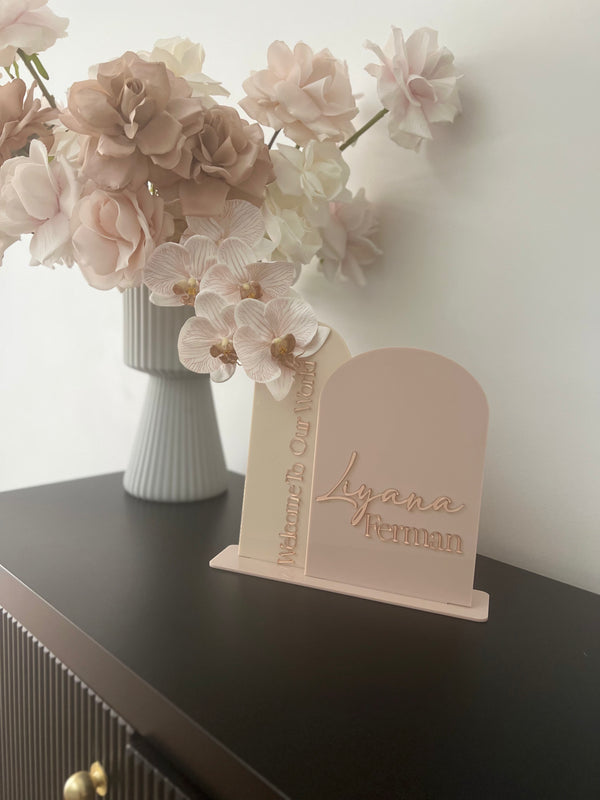 Welcome to our world double arch - littledreamersinteriors