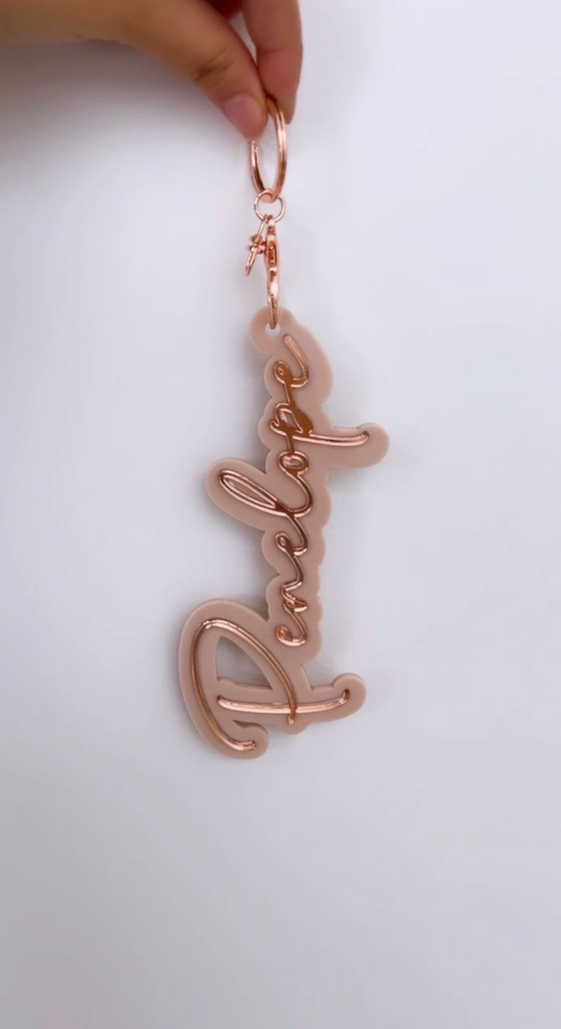 Double Layer 3D Key Ring 