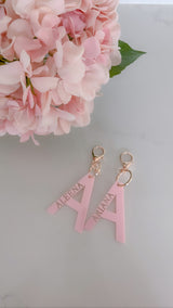 Name cut out / letter key ring - littledreamersinteriors